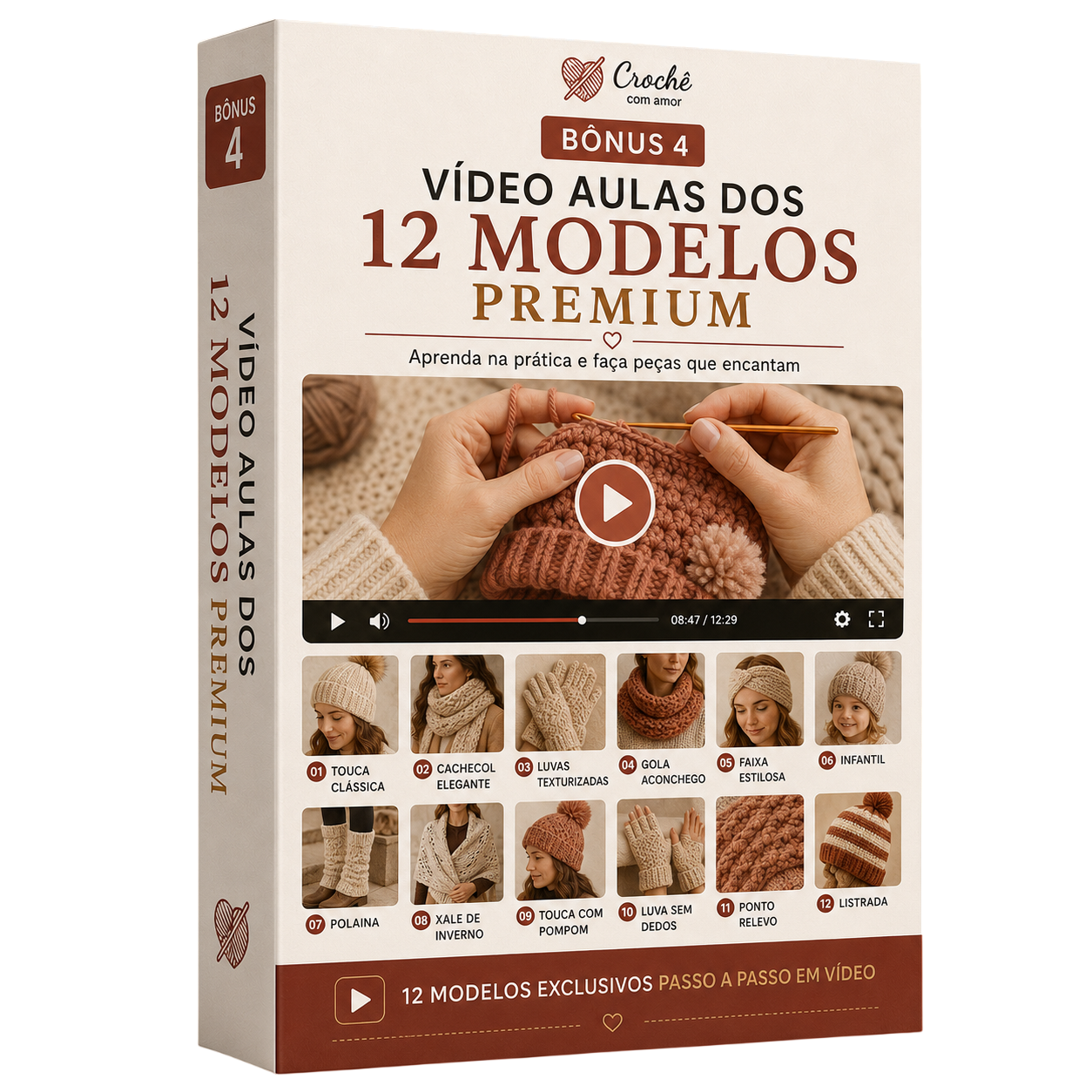 Mockup Vídeo Aulas dos 12 Modelos Premium